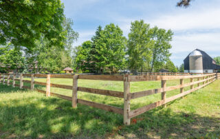 Farm Fencing - Wood Board Fence - In-Line Fence